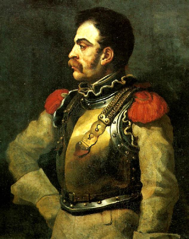 Theodore   Gericault portrait de carabinier Norge oil painting art